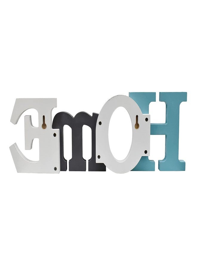 Linfevisi Wooden Home Sign Aqua Hanging Block Letters Sign Rustic Freestanding Wood Word Decor Decorative Home Table Sign Cutout Word Art Wall Decor (Home) - Image 4